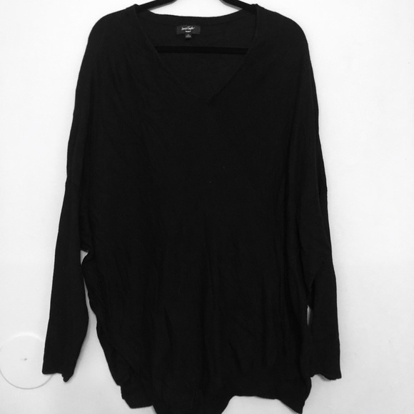 Lord & Taylor asymmetrical black sweater - Picture 2 of 6